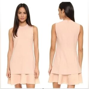 Elegant Peach Sleeveless Dress